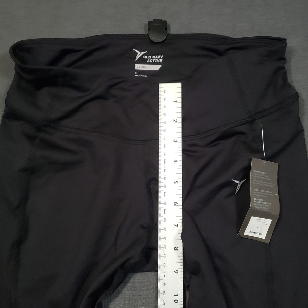 Old Navy Active Leggings Womens Medium Black Go-Dry Compression Reflective - Picture 9 of 11